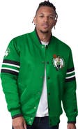 STARTER Men's Starter Kelly Green Boston Celtics Scout Varsity Satin Full-Snap Jacket