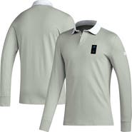 adidas Men's adidas Gray 2023 Player Charlotte FC Travel Long Sleeve Polo