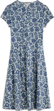 Seasalt Cornwall Pier View Floral Midi Fit & Flare Dress