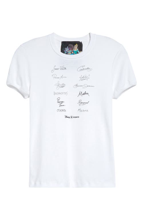 Coperni X Disney Signatures Graphic T-shirt In White