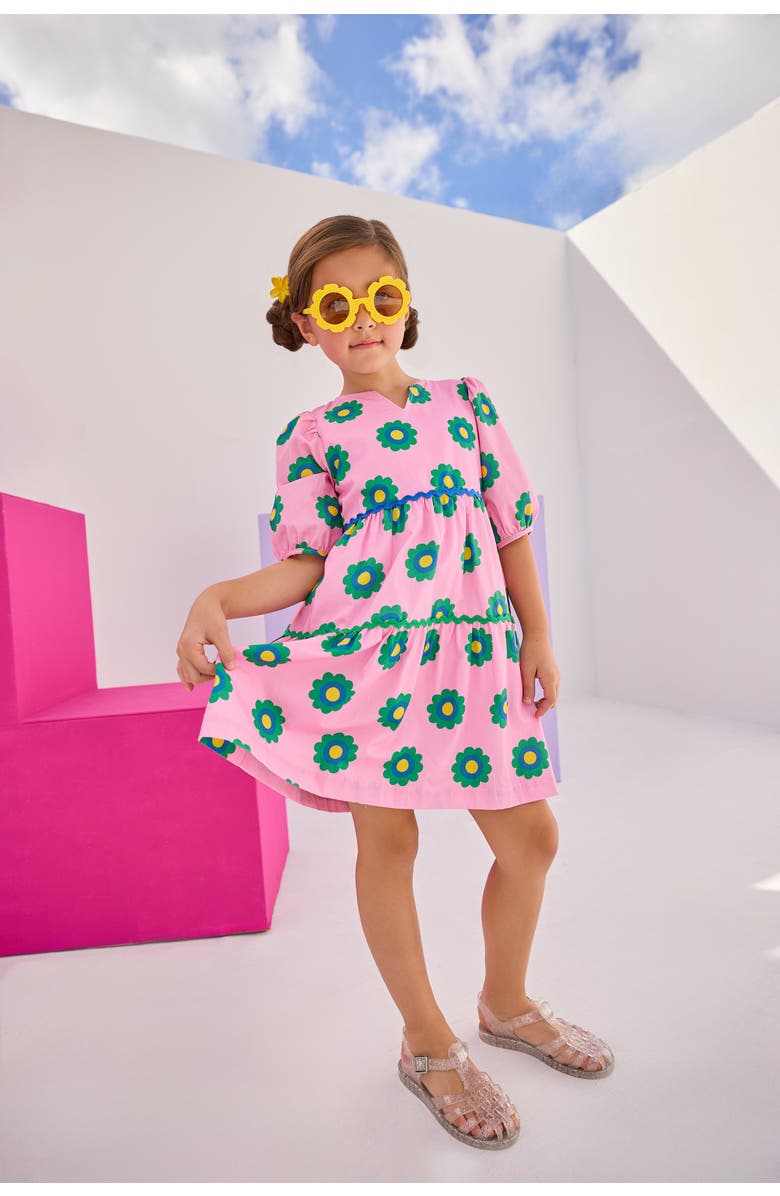 BISBY Kids' Madaket Dress, Alternate, color, Poppy Floral Pink