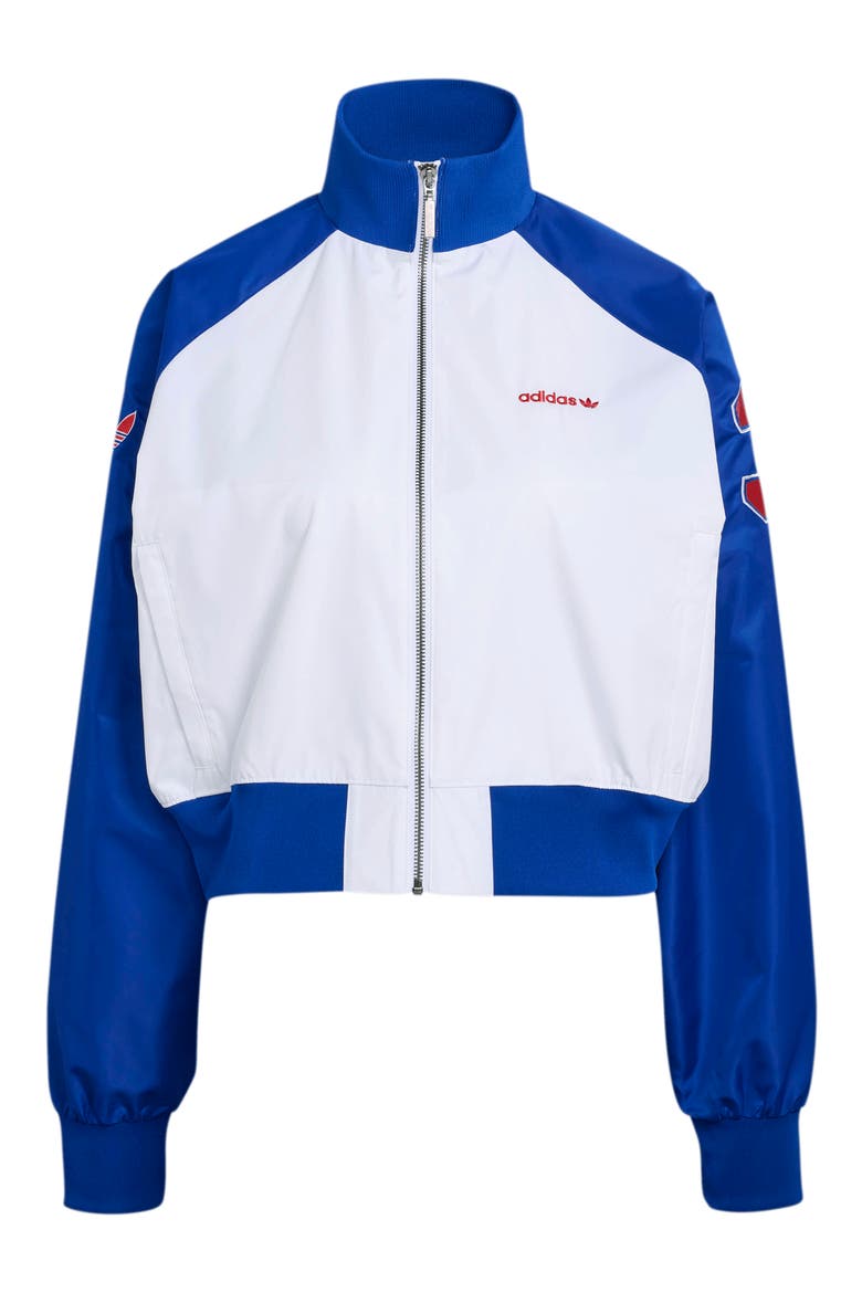 SST Varsity Bomber Jacket, Alternate, color, WHITE/ COLLEGIATE ROYAL