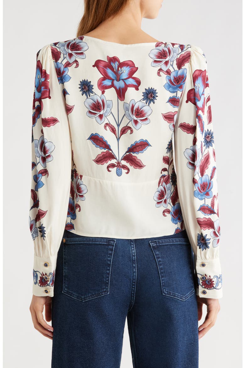 Malu Floral Top, Alternate, color, OFF WHITE