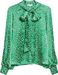 Ramy Brook Aura Tie Neck Shirt