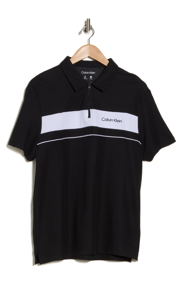 Calvin Klein Piped Logo Piqué Polo, Alternate, color, 