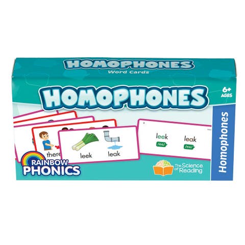 Rainbow Phonics Homophones Word Flash Cards
