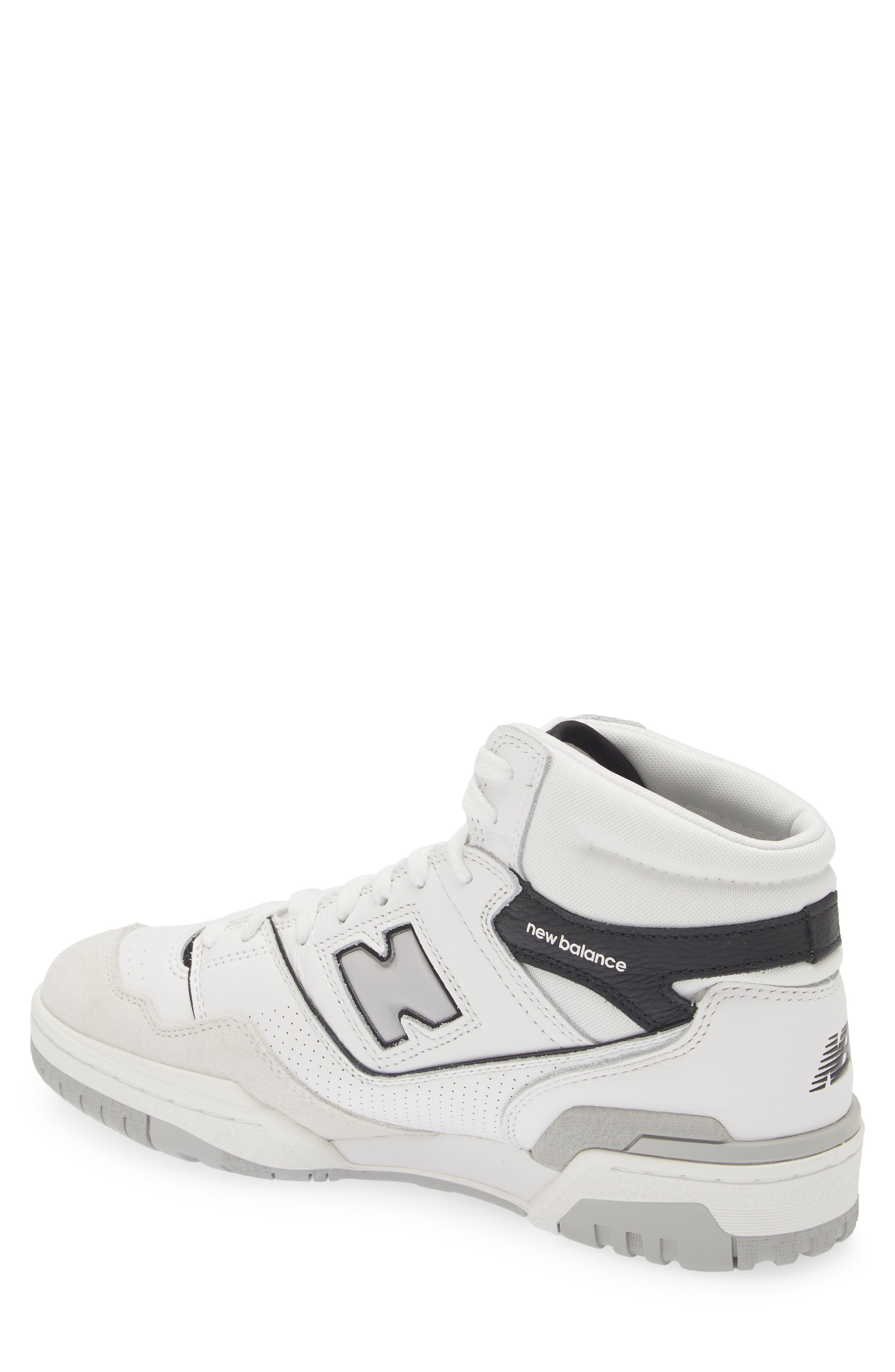 New Balance 650 High Top Sneaker, Alternate, color, White/ Black