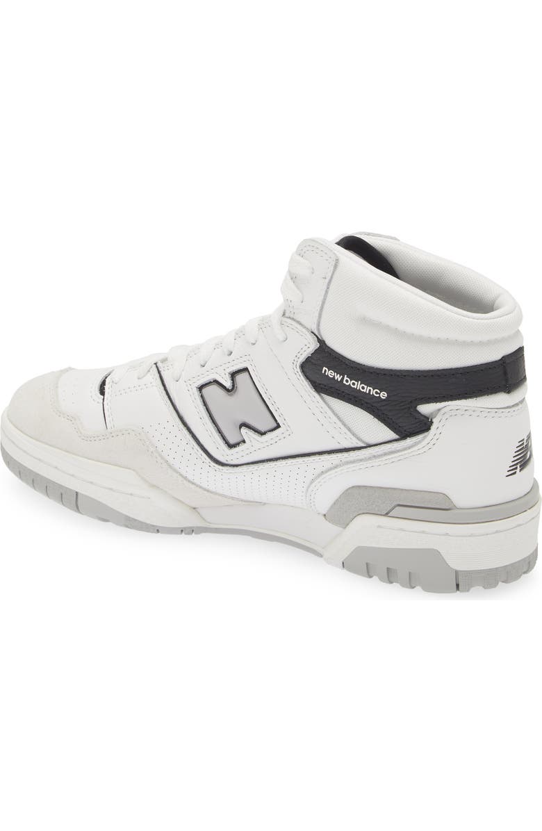 New Balance 650 High Top Sneaker, Alternate, color, White/ Black