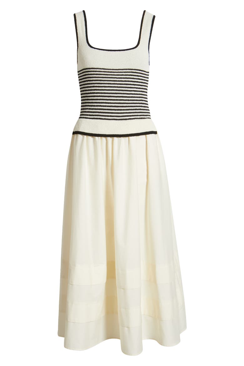 Sleeveless Stripe Maxi Sundress, Alternate, color, CREAM