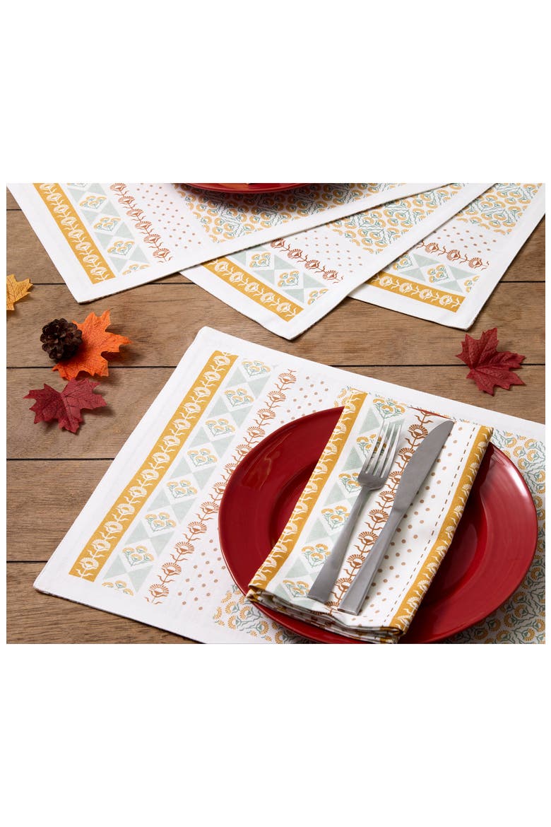 Golden Gardens Set of Four Placemats, Alternate, color, GOLDEN GARDENS PRINT