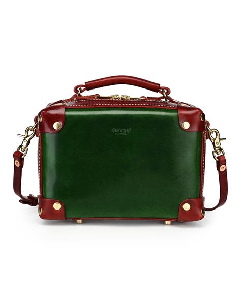 Cedar Genuine Leather Mini Trunk Crossbody