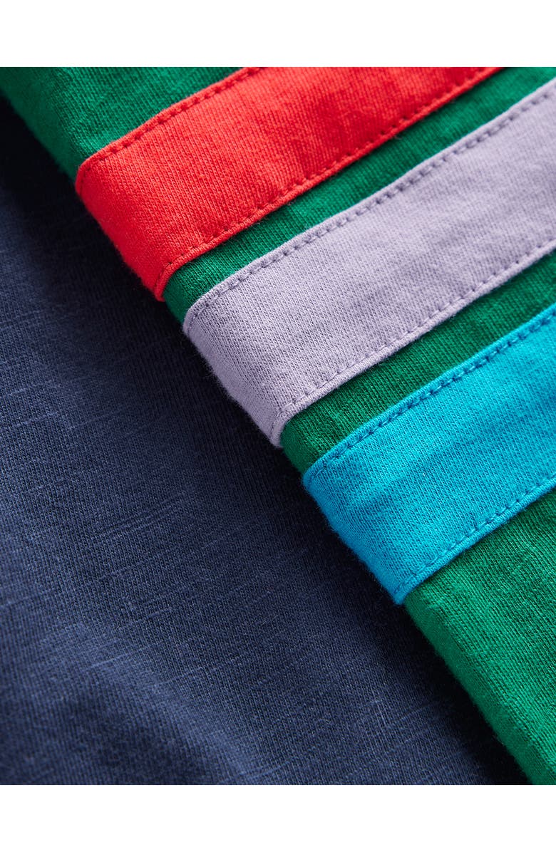 Mini Boden Kids' Colorblock Stripe Long Sleeve Cotton T-Shirt, Alternate, color, 