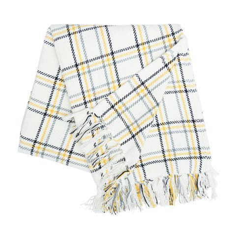 Honey Bee Plaid Throw