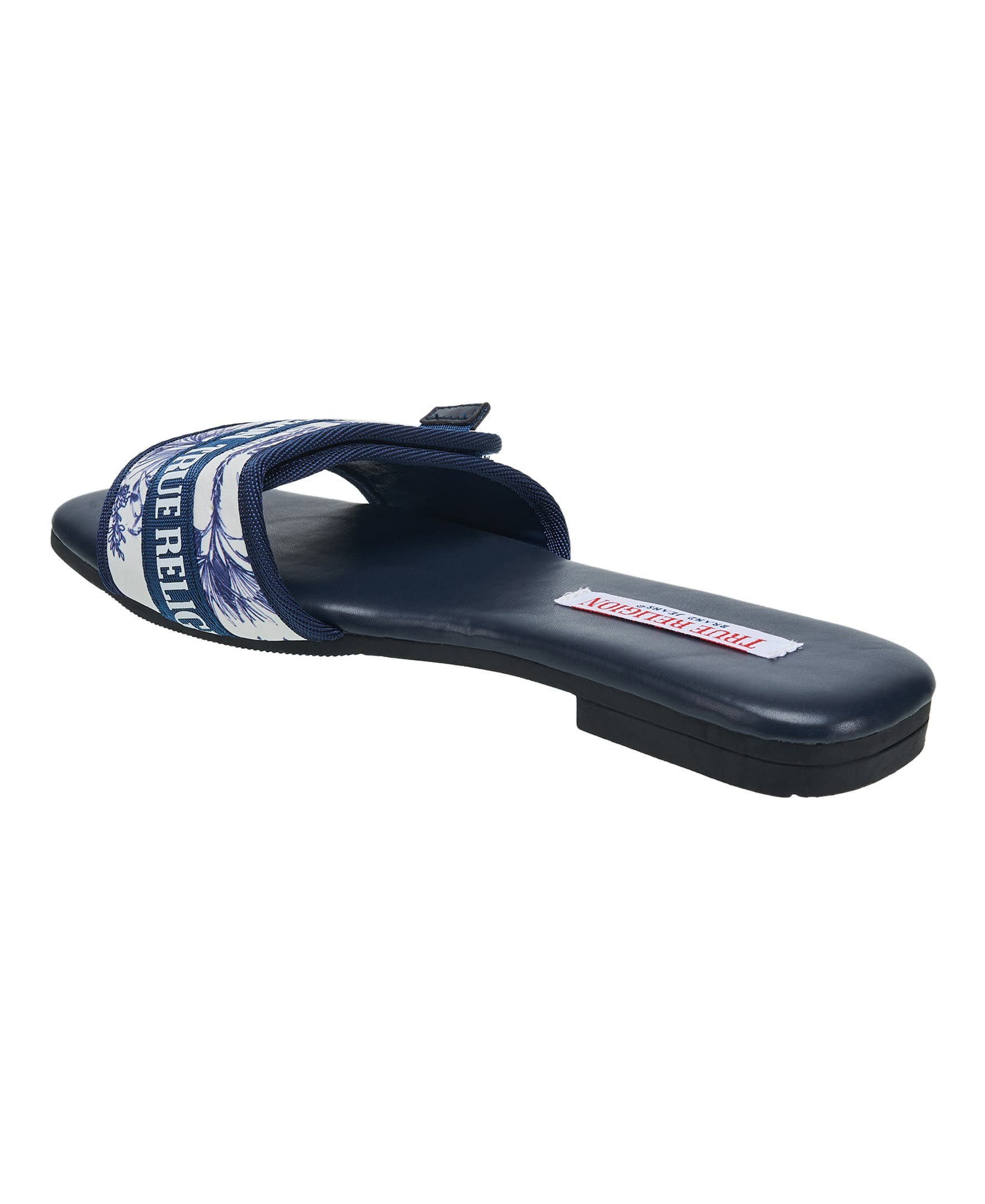 True Religion Missy Logo Adjustable Sandal, Alternate, color, Blue