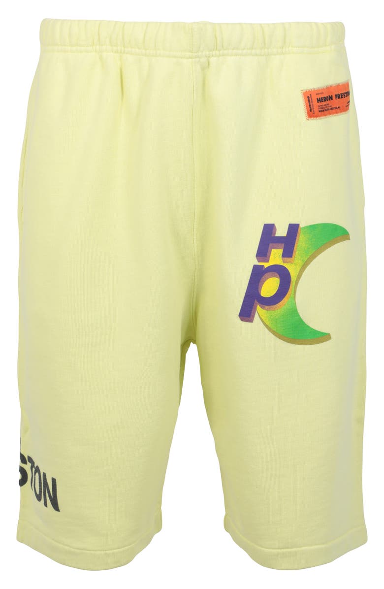 Heron Preston Global Collage Sweat Shorts, Main, color, 