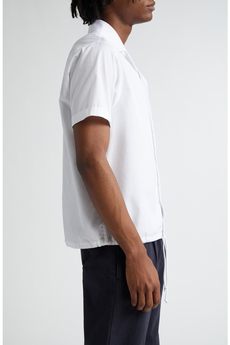 Short Sleeve Cotton Button-Up Camp Shirt, Alternate, color, WHITE