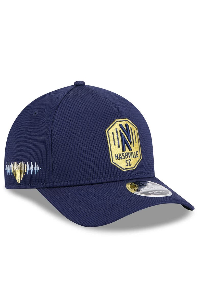 New Era Men's New Era Navy Nashville SC 2025 Jersey Hook 9FORTY M-Crown Adjustable Hat, Main, color,
