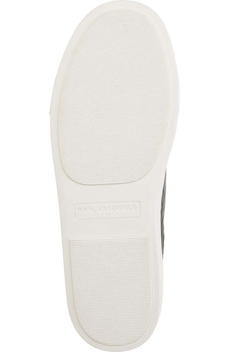 KARL LAGERFELD PARIS Cate Pin Logo Sneaker, Alternate, color, X1w - Bk/Brt Wht