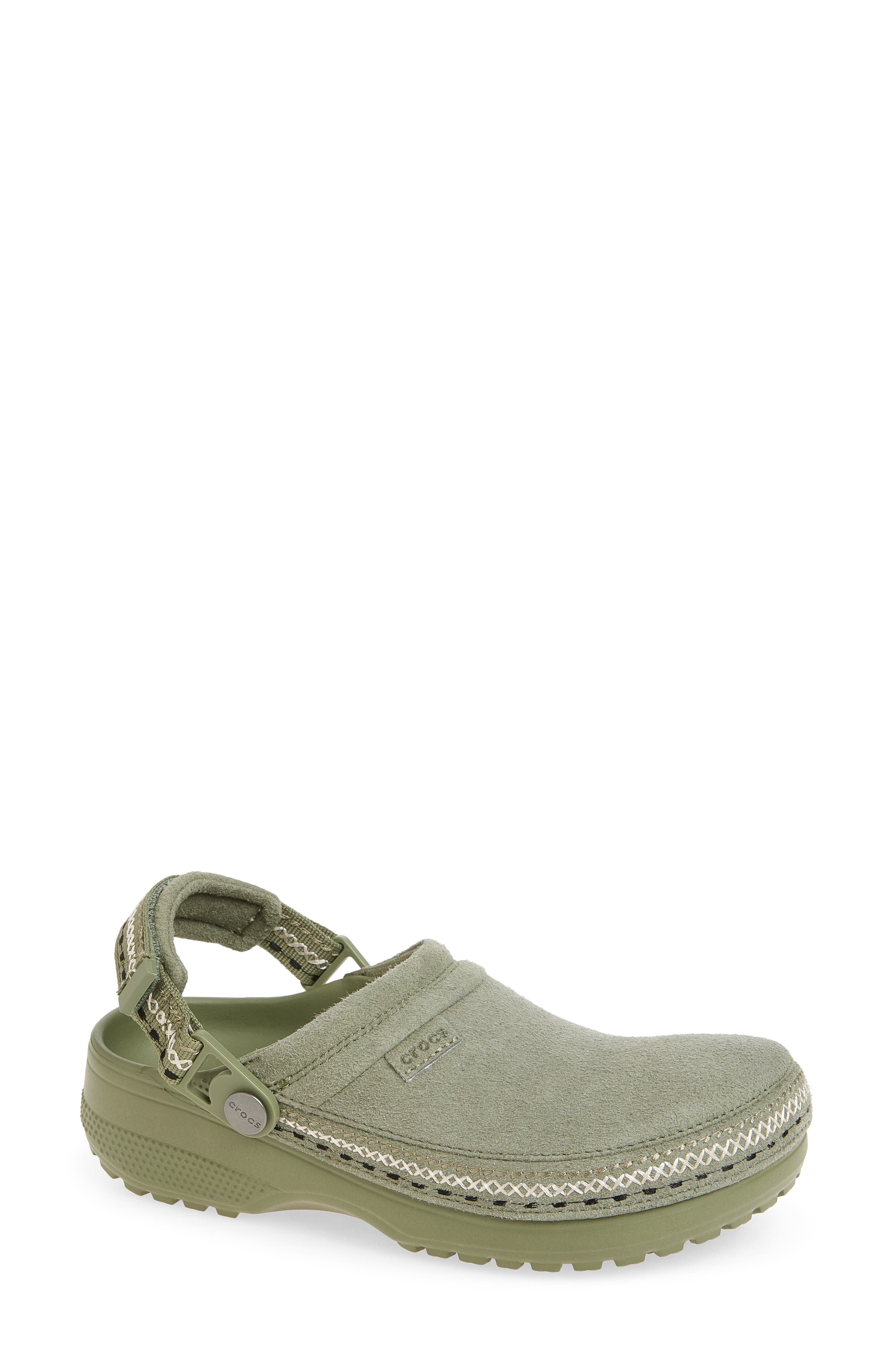 Classic Crafted Faux Suede Stitch Clog, Main, color, CARGO