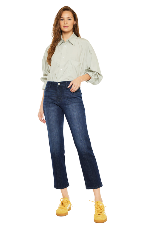 Official Kancan Usa Delvey Mid Rise Boyfriend Jeans In Dark Wash