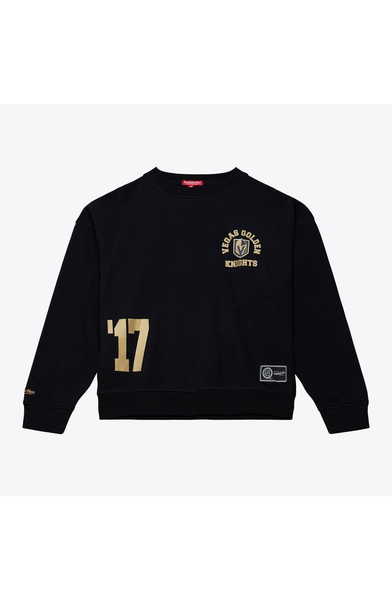 Mitchell & Ness Women's Mitchell & Ness Black Vegas Golden Knights Crewneck Sweatshirt, Main, color, Black