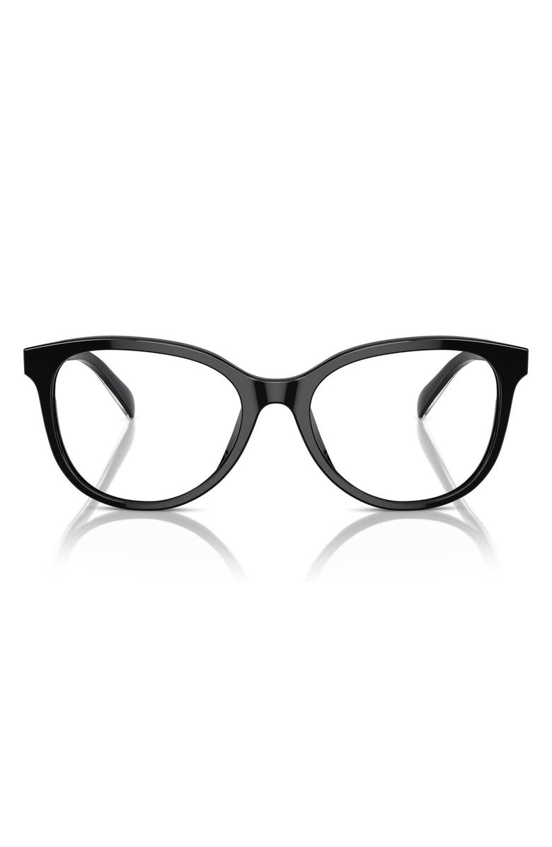 COACH 55mm Square Optical Glasses, Main, color, Black / Demo Lens