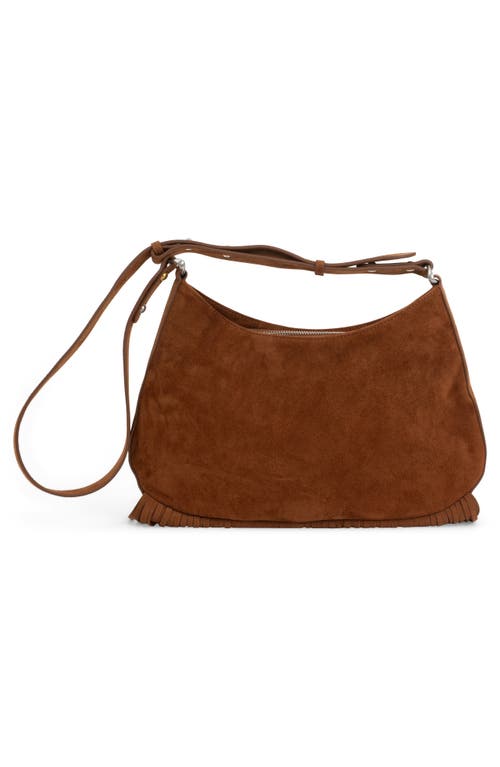 Jeffrey Campbell Lyrical Suede Crossbody Bag In Tan Suede