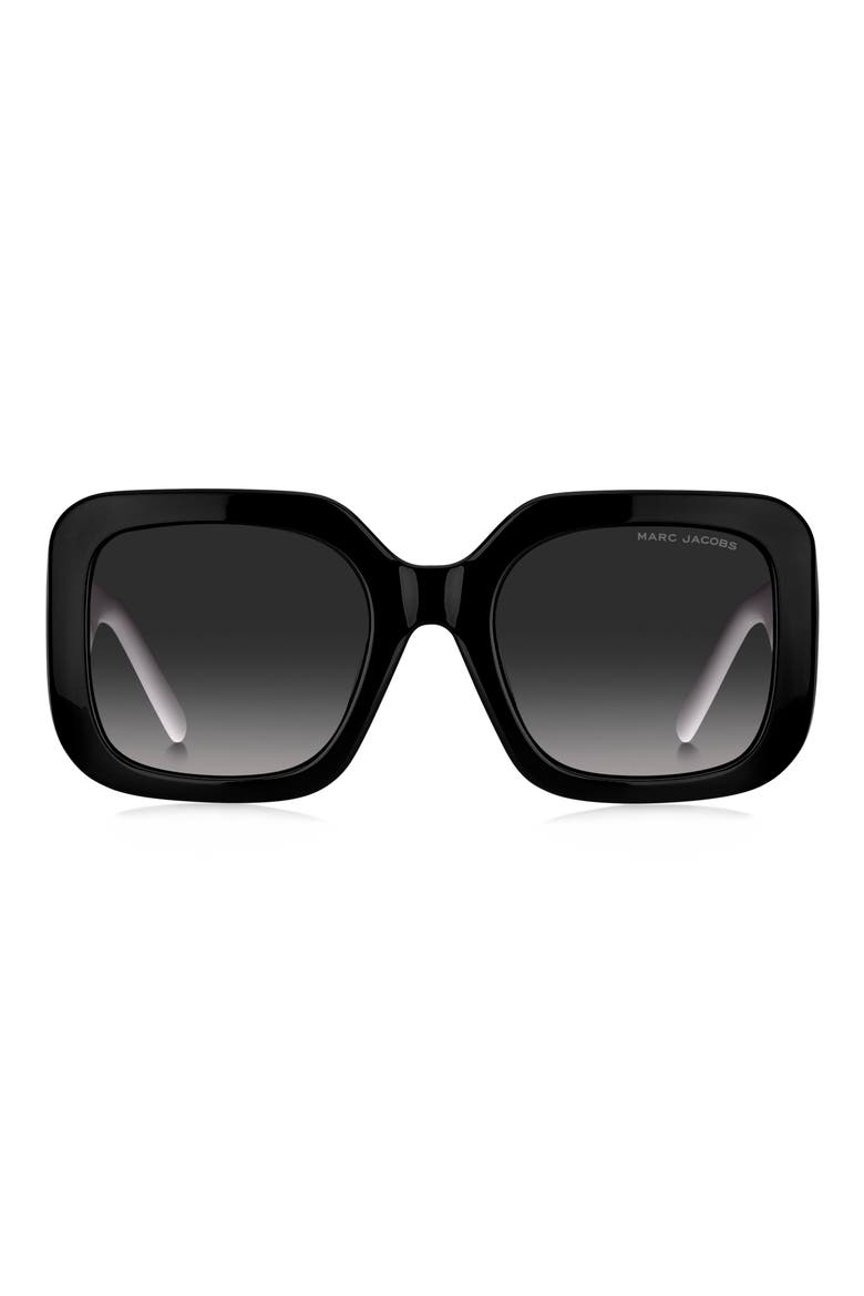 53mm Gradient Polarized Square Sunglasses, Main, color, 080S-9O