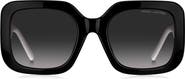Marc Jacobs 53mm Gradient Polarized Square Sunglasses