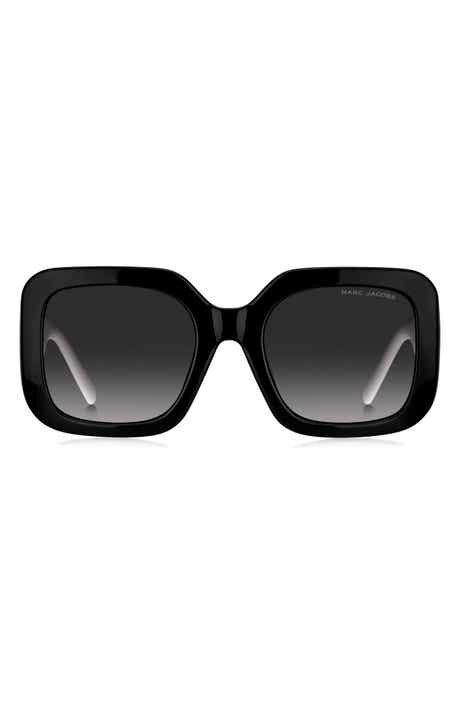 Marc Jacobs 53mm Gradient Polarized Square Sunglasses