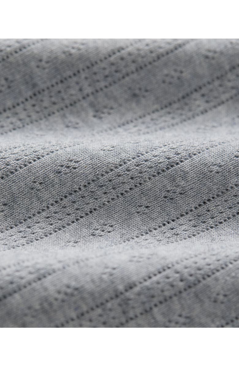 Pact Organic Cotton Pointelle Wide Leg Pant, Alternate, color, Heather Grey