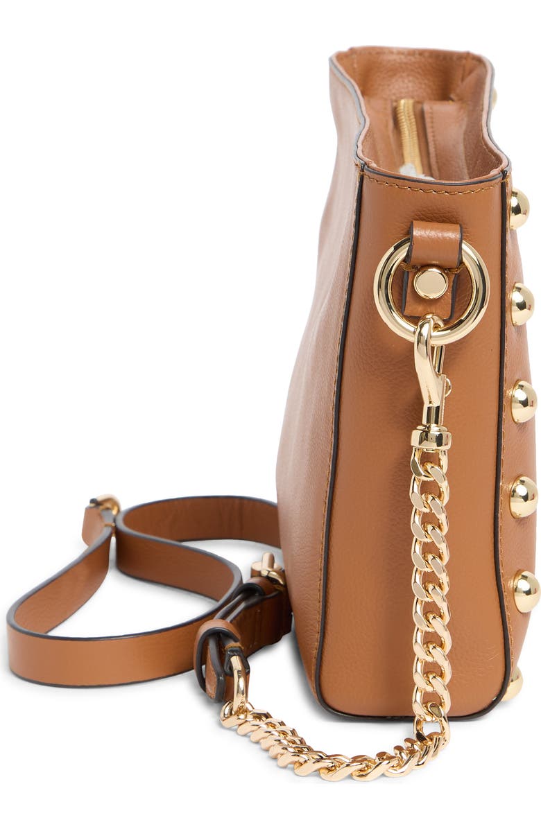 Rebecca Minkoff Mini MAB Stud Crossbody Bag, Alternate, color, Caramello