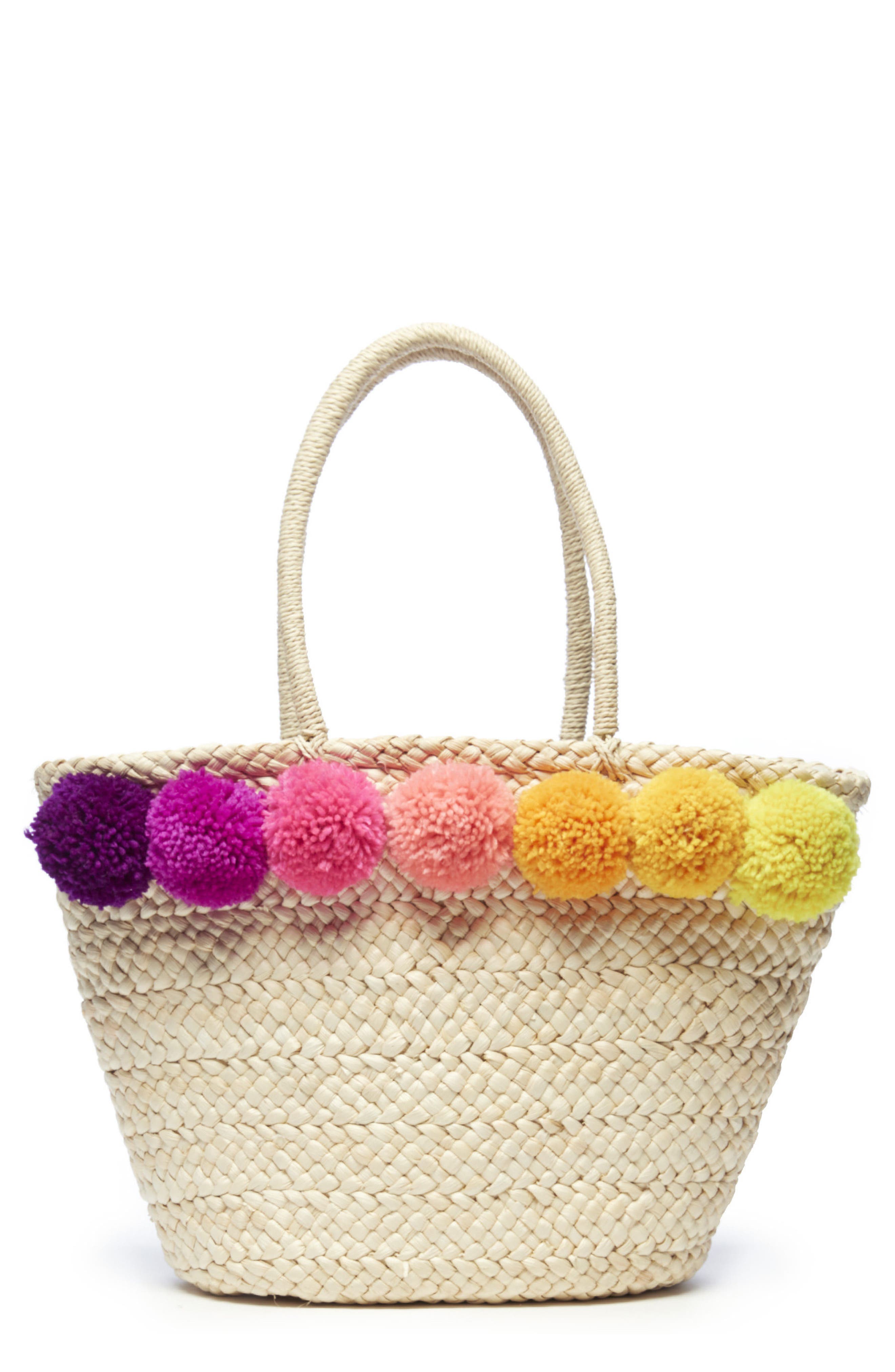Sole Society Straw Tote, Main, color, 