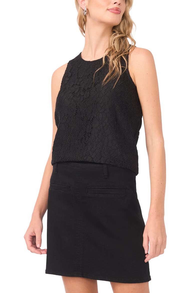 Lace Shell, Main, color, RICH BLACK