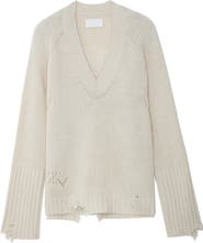 Zadig & Voltaire Valma Amour Pointelle Merino Wool Sweater