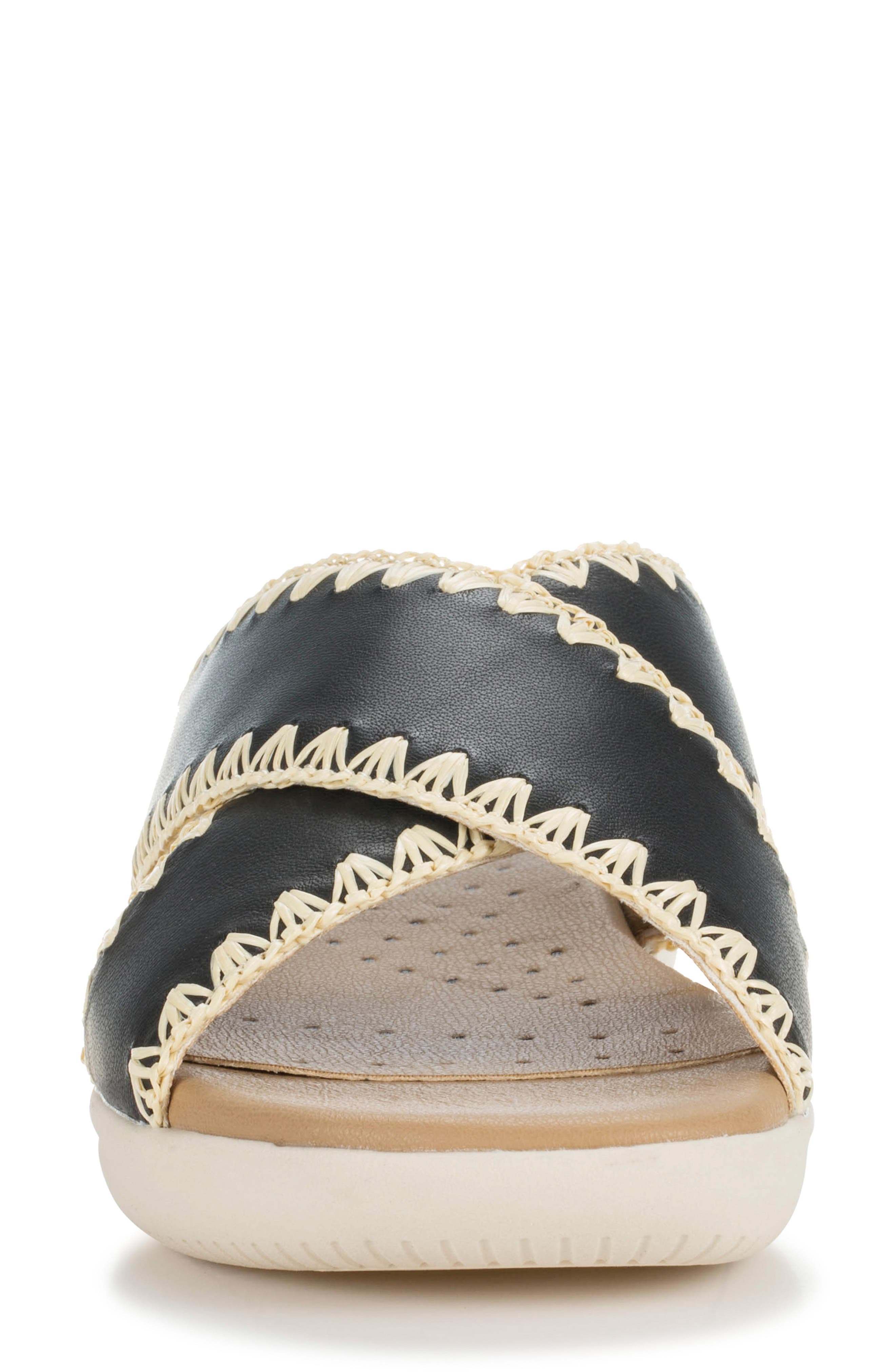 Baretraps Origins Dolinda Slide Sandal, Alternate, color, Black Leather