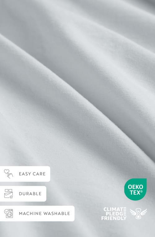 Homespun Solid Cotton Percale Sheet Set In Blue