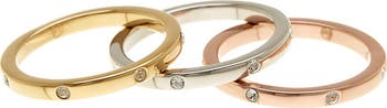 Water Resistant Swarovski Crystal Studded Band - Set of 3