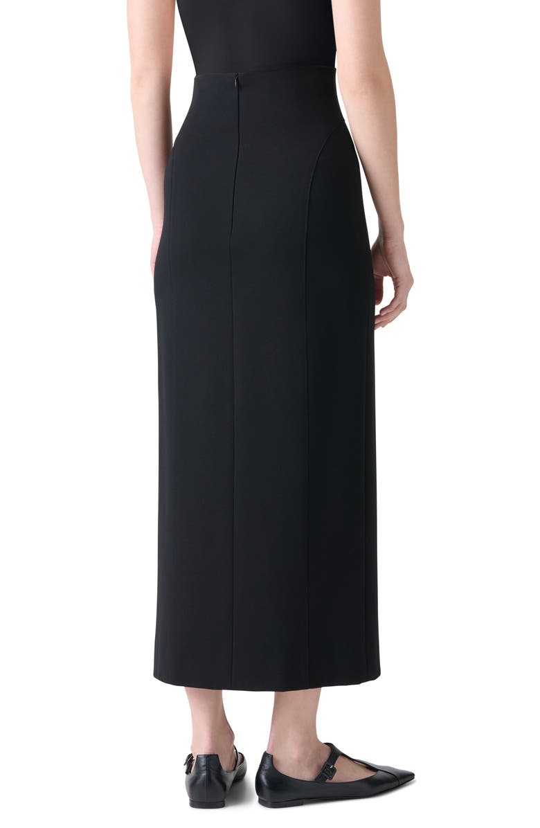 Akris punto Faux Wrap Midi Skirt, Alternate, color, Black