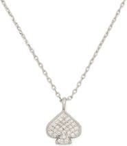 Kate Spade New York pavé crystal spade stud pendant necklace