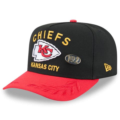 Men's New Era Black/Red Kansas City Chiefs 2025 NFL Draft On Stage A-Frame 59FIFTY Fitted Hat