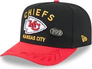 New Era Men's New Era Black/Red Kansas City Chiefs 2025 NFL Draft On Stage A-Frame 59FIFTY Fitted Hat