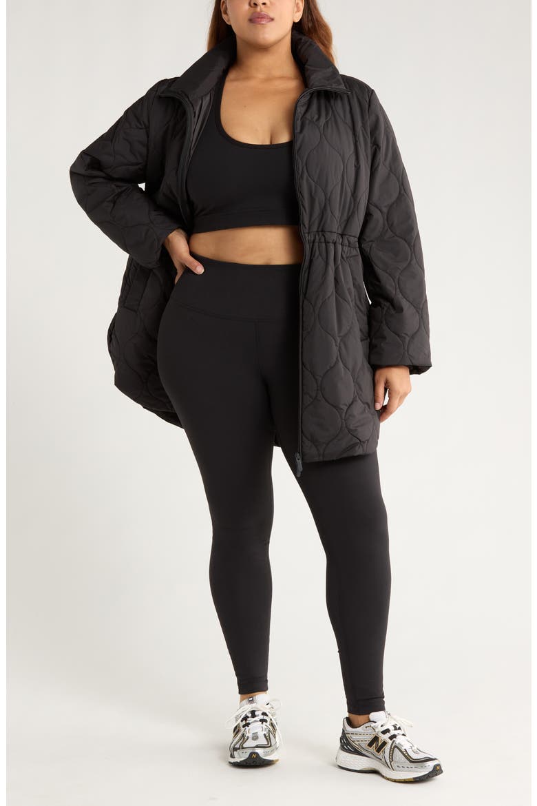 Skyline Quilted Jacket, Alternate, color, BLACK