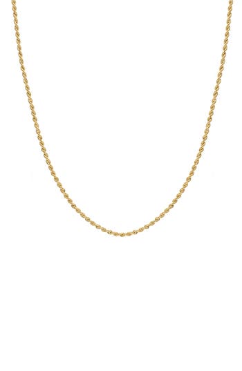 Fuzion Creations 14k Gold Rope Chain Necklace In Yellow