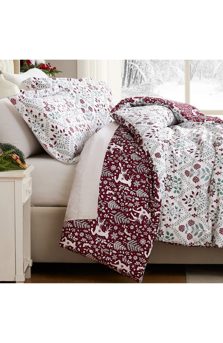 SOUTHSHORE FINE LINENS Holiday Harmony Oversize Duvet Set, Alternate, color, Holiday Harmony