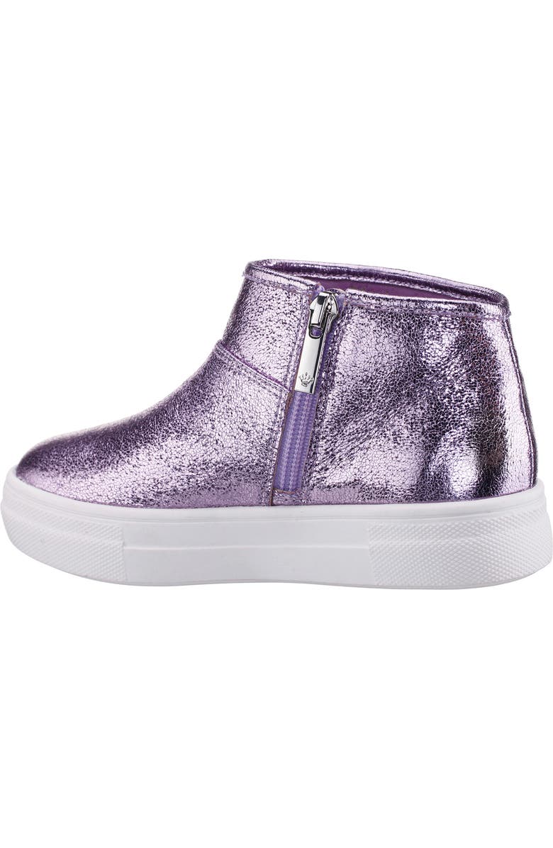 Nina Kids' Gwenny Sneaker, Alternate, color, Light Purple Crackle Metallic