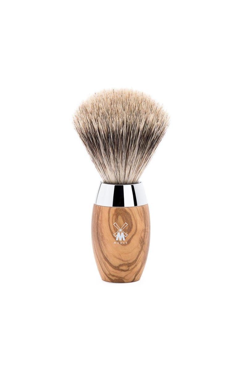 MÜHLE Kosmo Olive Wood Fine Badger Shaving Brush, Main, color, Olive Wood