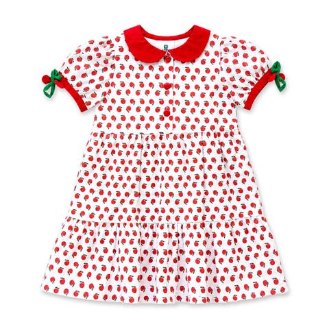 Apple Print Dress with Apples
