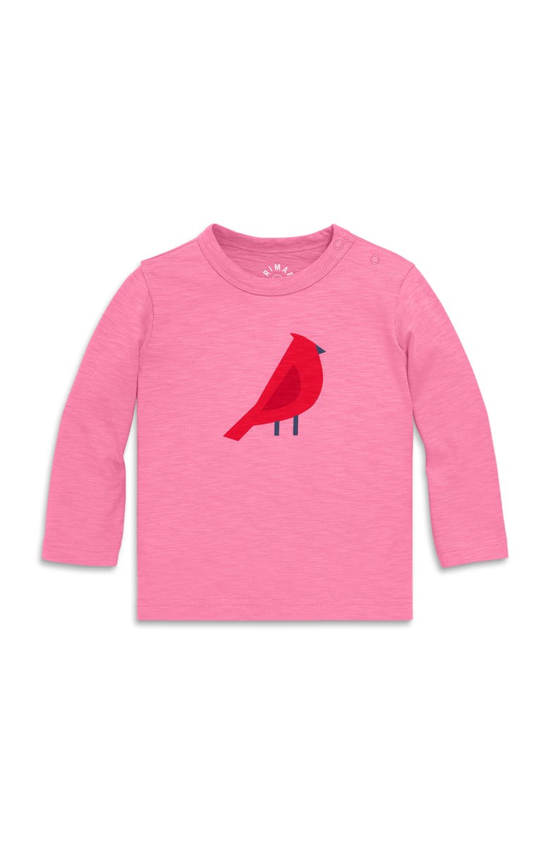 Primary Baby Long Sleeve Cardinal Tee, Main, color, 