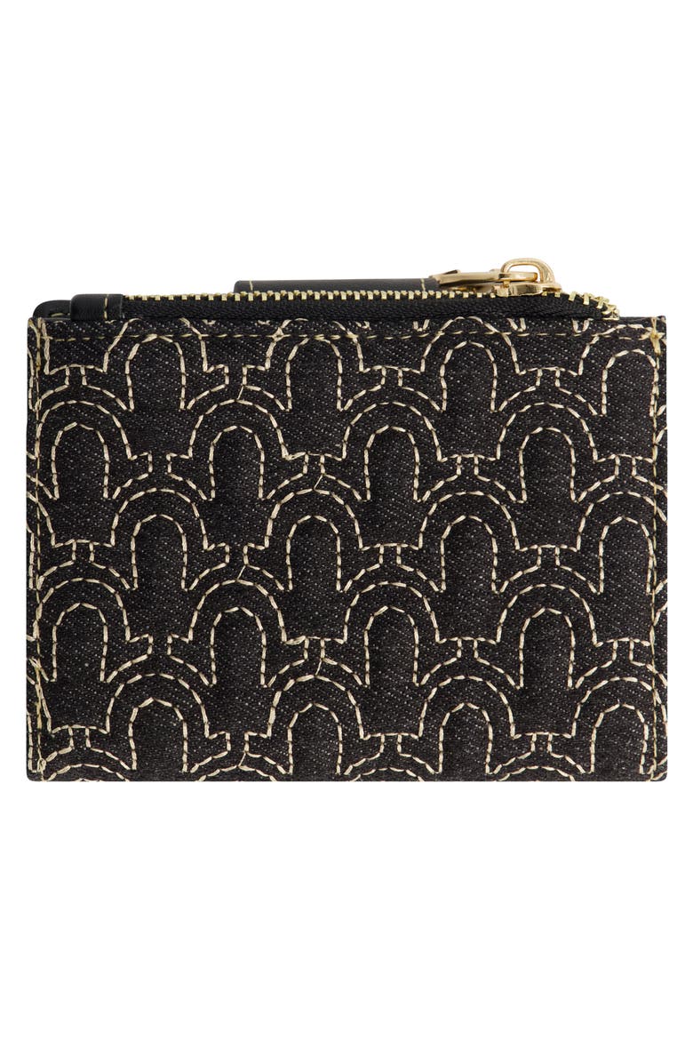 Horseshoe Quilted Small Wallet, Alternate, color, BLACK